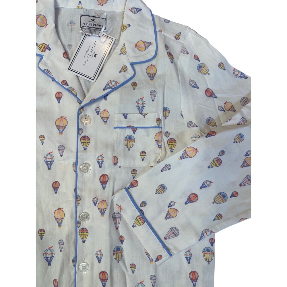 Petite Plume Boys 10 Bonne Voyage Hot Air Balloon Long Pajama Set SPJBV110
